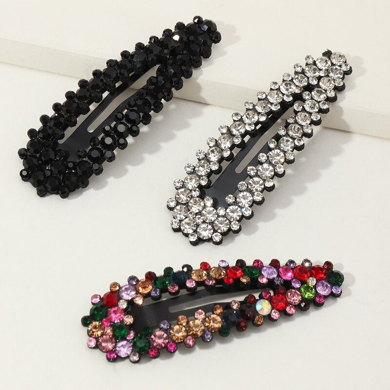 

3pcs Rhinestone Decor Hair Clip, Multicolor