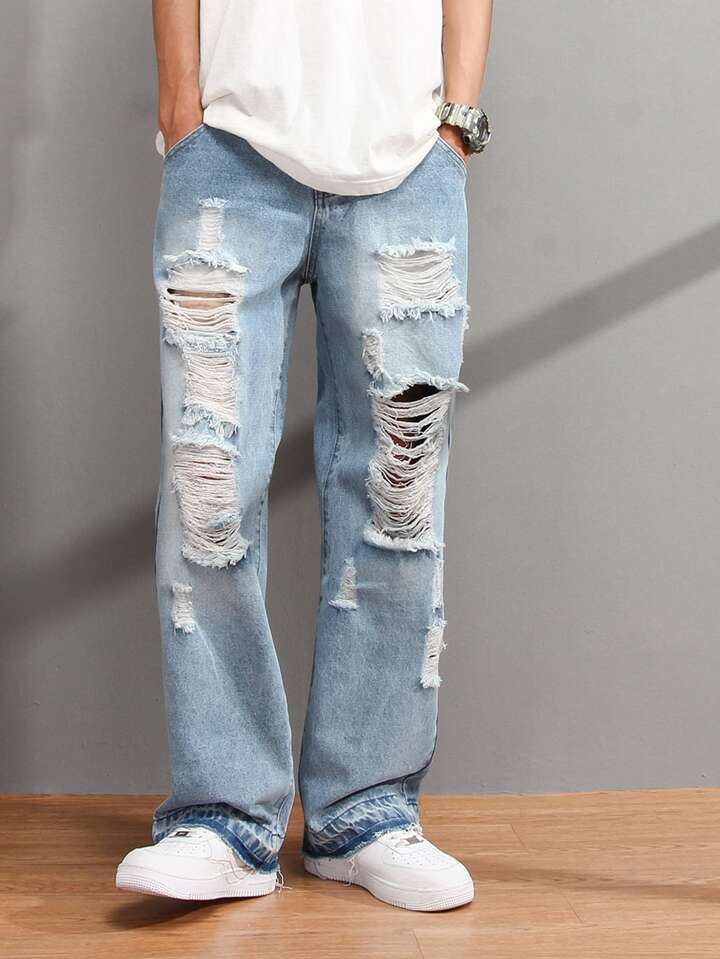 Cheap mens ripped jeans shop