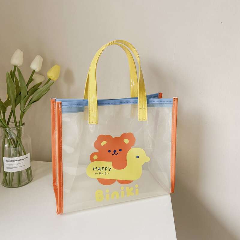 

Clear Cartoon Print Tote Bag