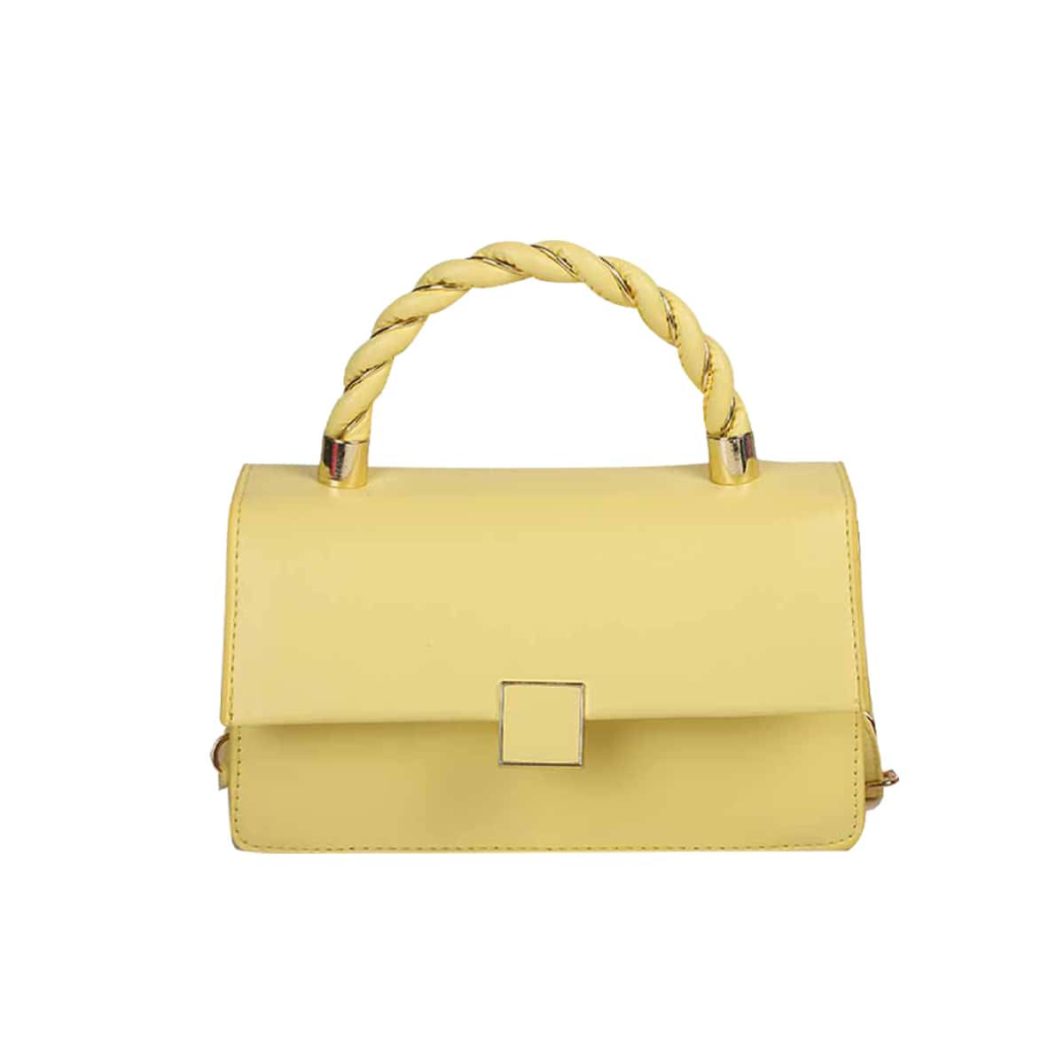 

Top Handle Satchel Bag, Yellow
