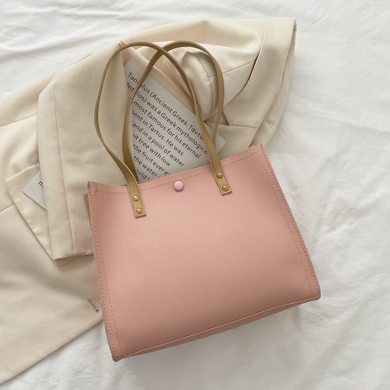 

Minimalist Tote Bag, Pink