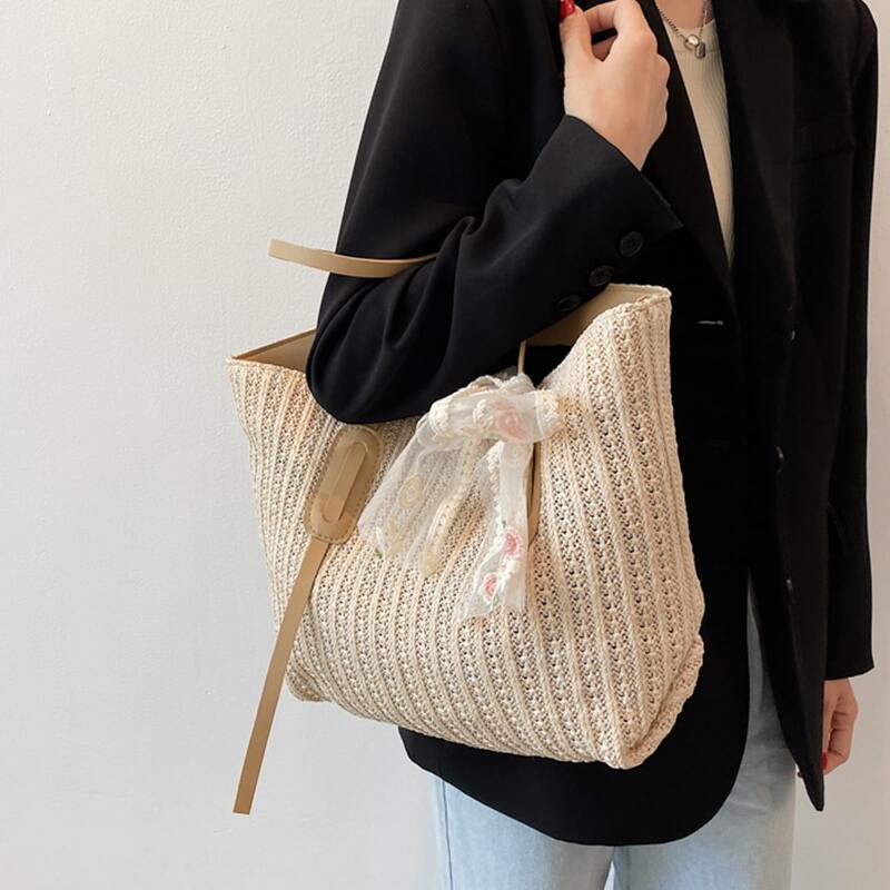 

Bow Decor Tote Bag, Beige