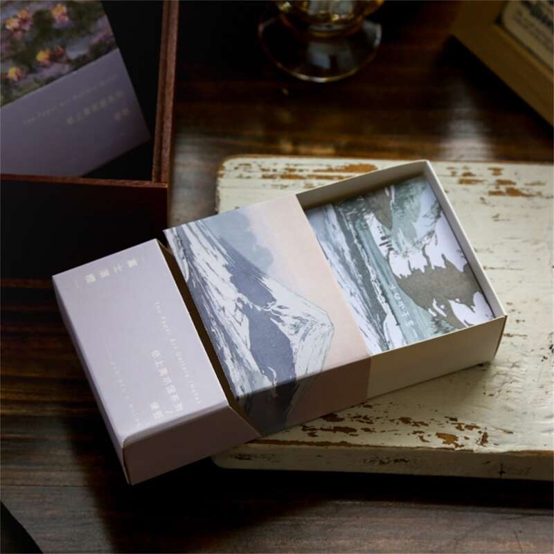 

1box Landscape Print Random Memo Paper, Multicolor