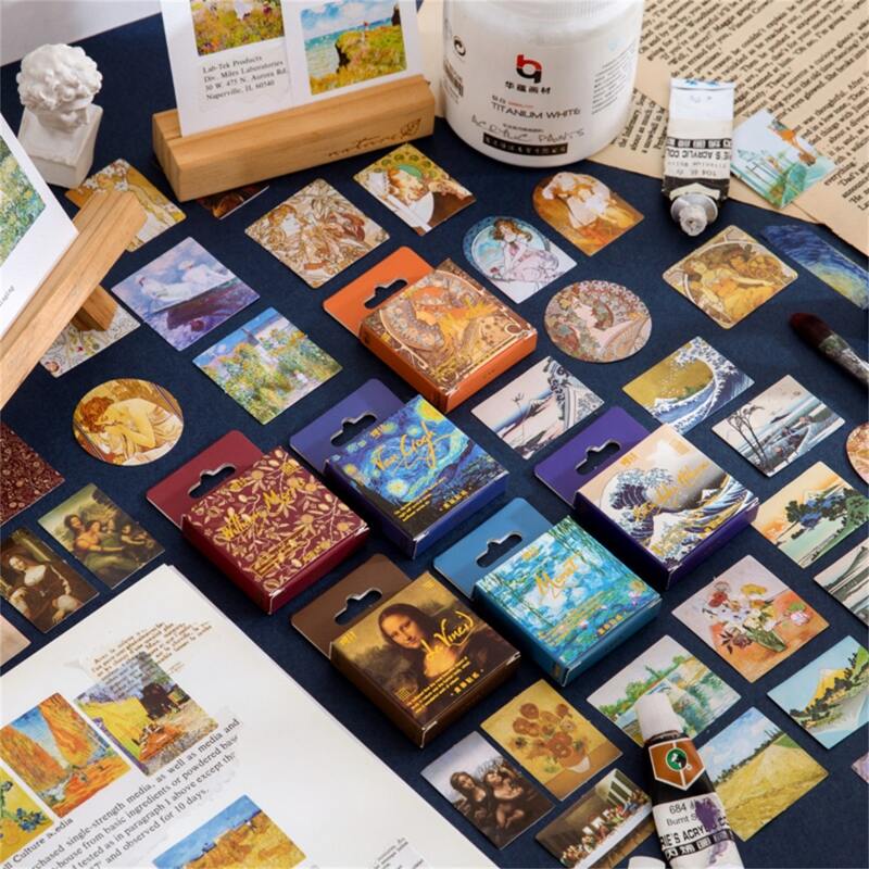 

1box Oil Painting Random Sticker, Multicolor