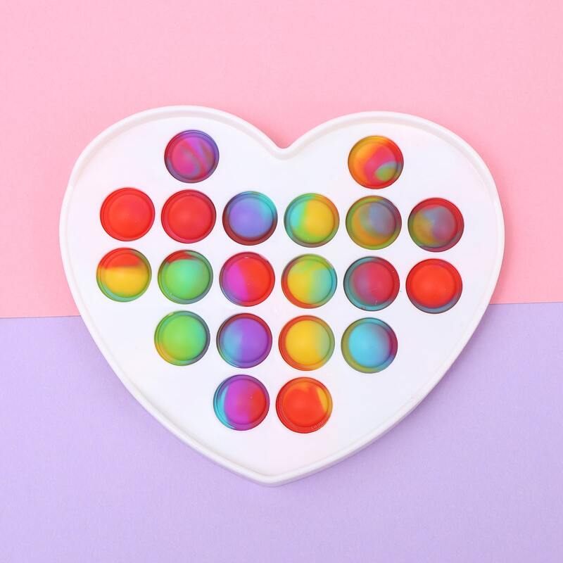 

Heart Shaped Push Pop Bubble, Multicolor