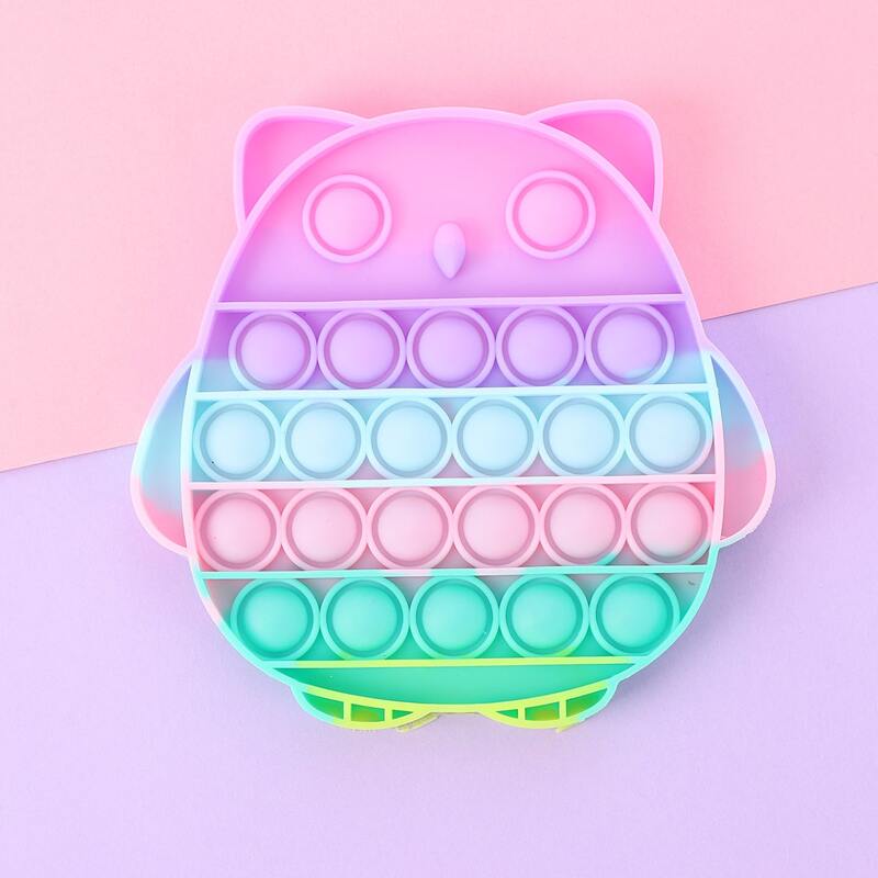 

Owl Shaped Push Pop Bubble, Multicolor