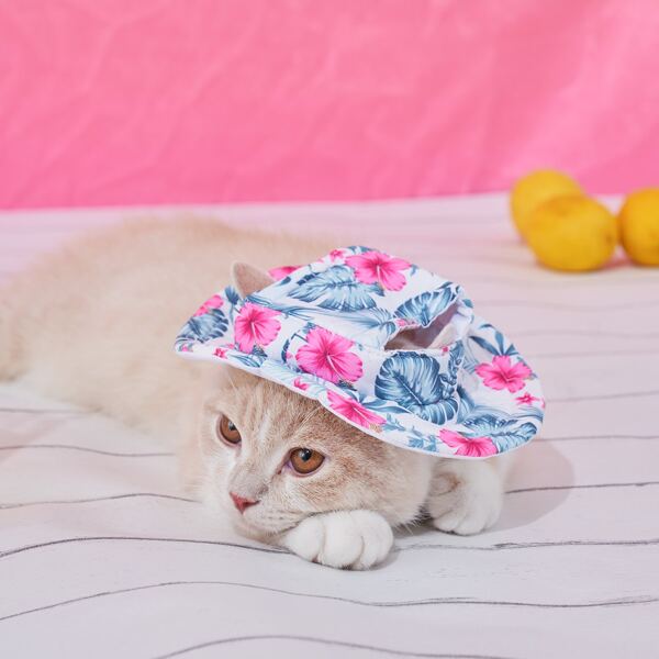 

Flower Print Pet Hat, Multicolor