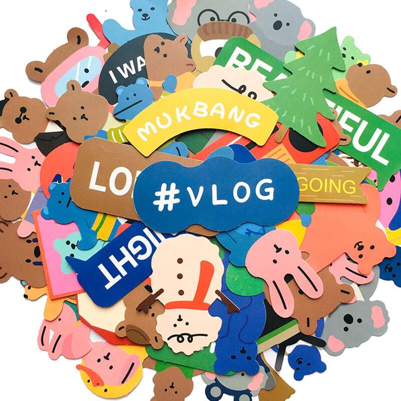 

50pcs Cartoon Graphic Sticker, Multicolor