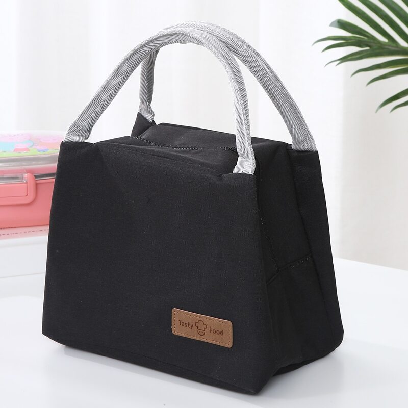 

1pc Large Lunch Box Storage Bag, Black