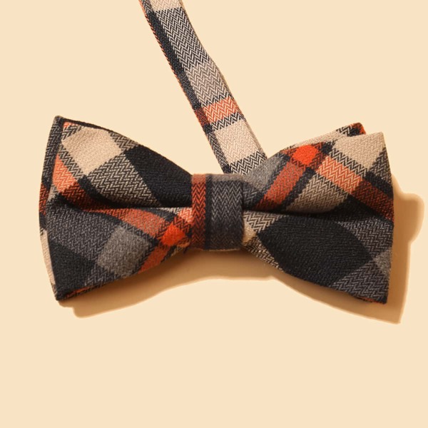 

Men Bow Knot Decor Plaid Pattern Tie, Multicolor