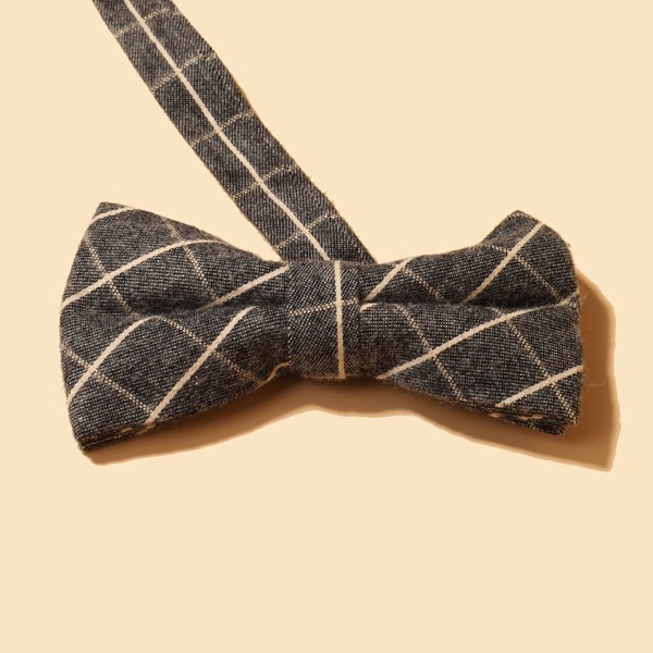 

Men Plaid Bow Tie, Grey