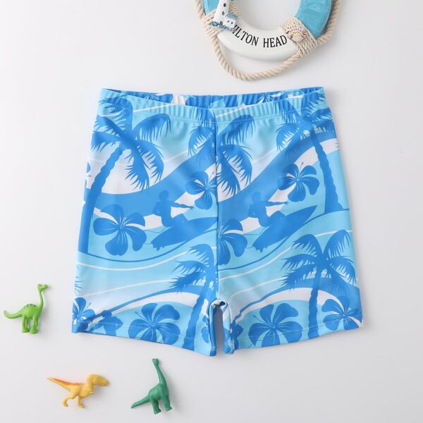 

Boys Floral & Tropical Print Swim Shorts, Multicolor