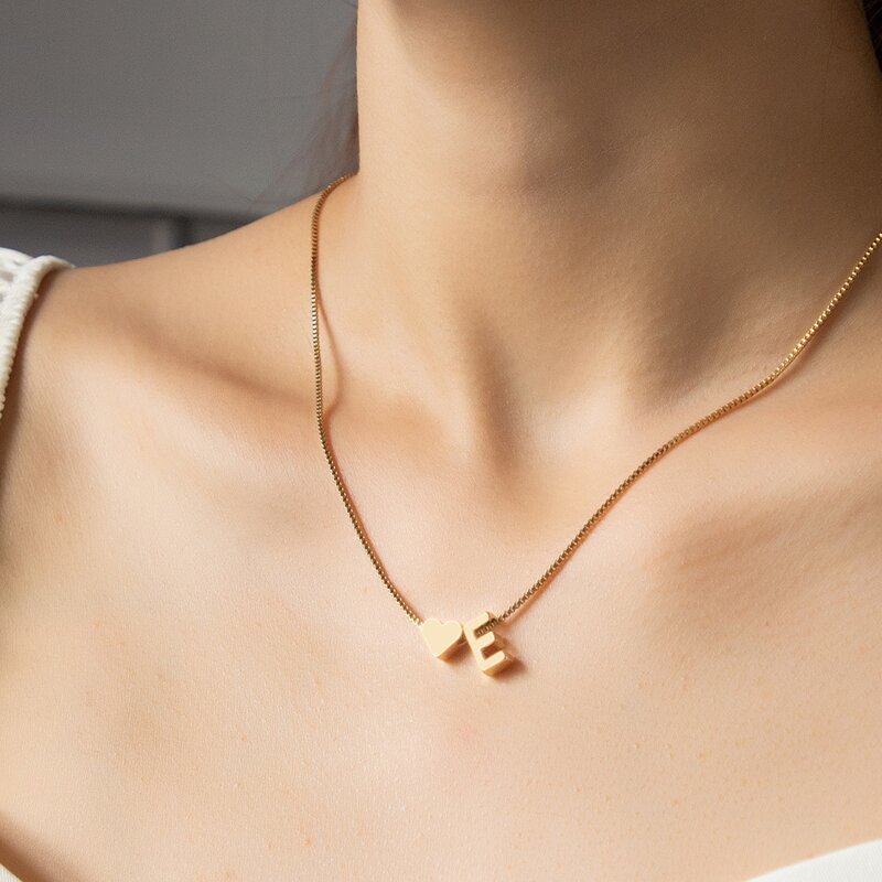 

Letter Decor Chain Necklace, Gold