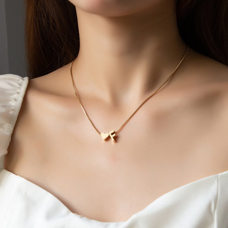 

Letter Decor Chain Necklace, Gold