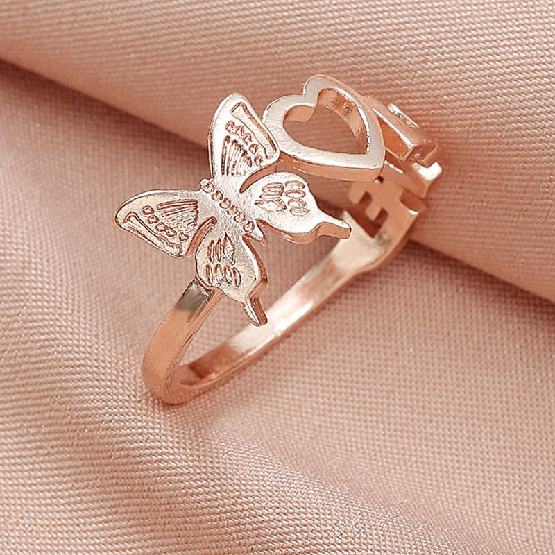 

Butterfly Design Ring, Rose gold