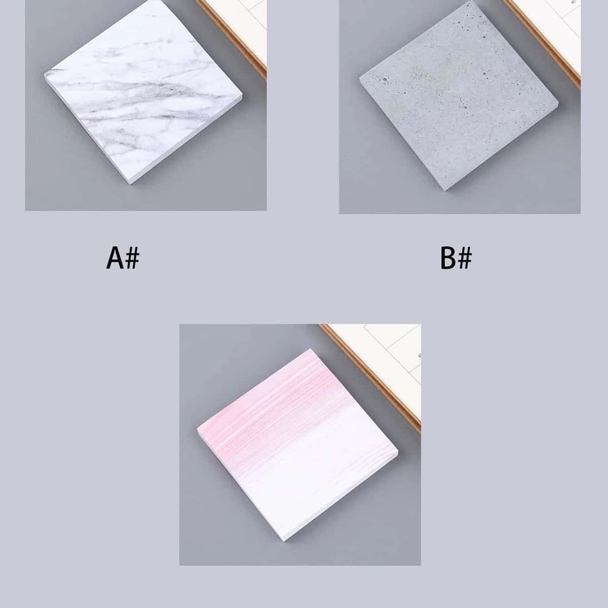 

1pack Marble Pattern Sticky Note, Multicolor