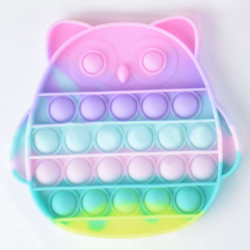 

1pc Cartoon Owl Push Pop Bubble, Multicolor