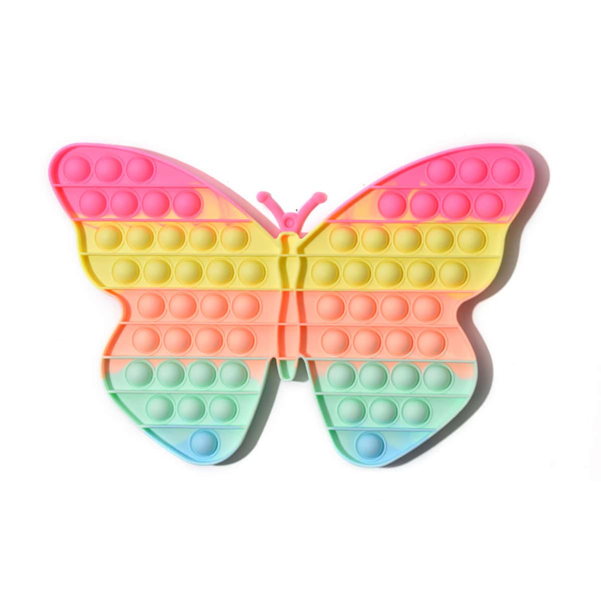 

1pc Butterfly Shaped Push Bubble Toy, Multicolor
