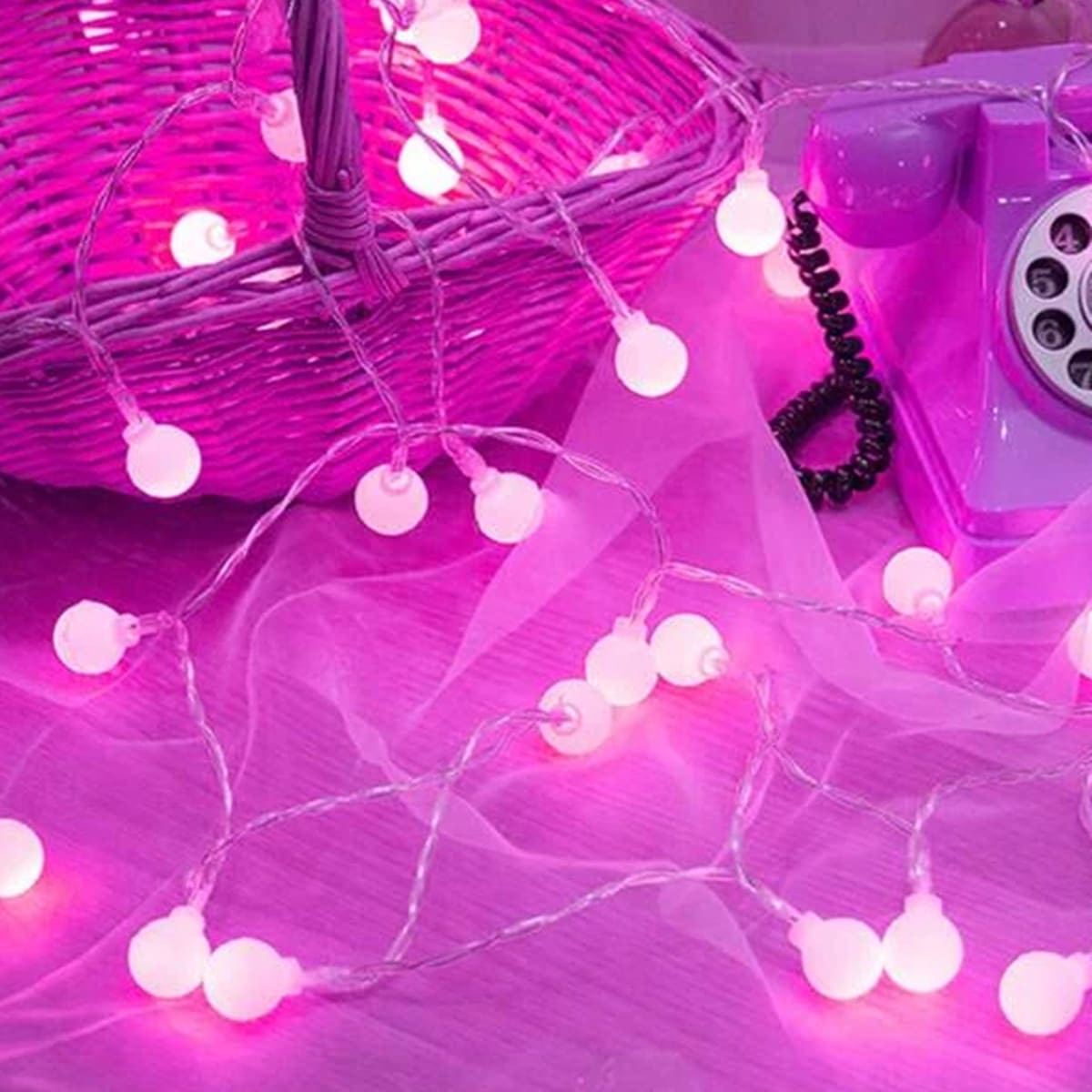 

1pc Decoration String Light, Pink