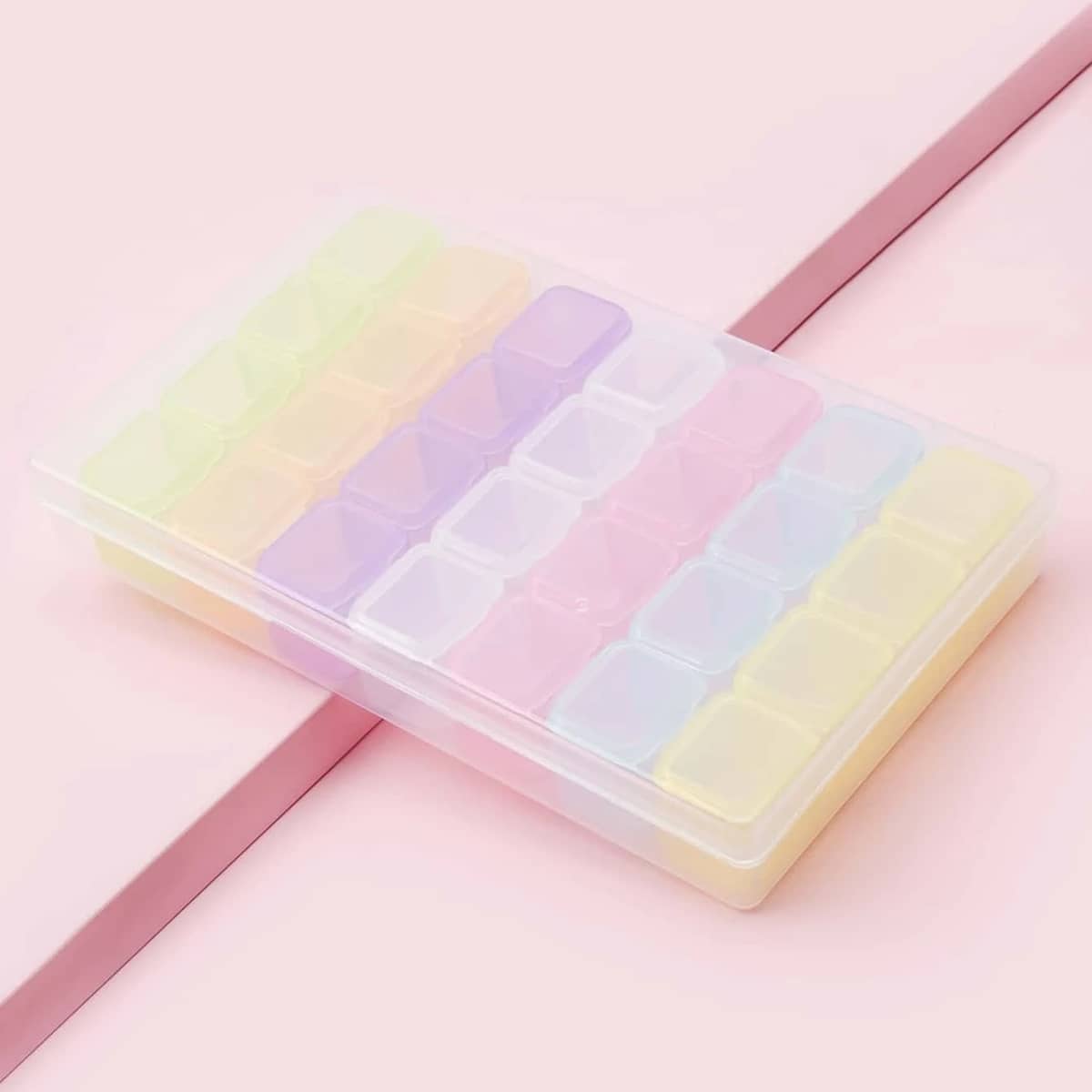 

28pcs Nail Art Decoration Storage Box, Multicolor