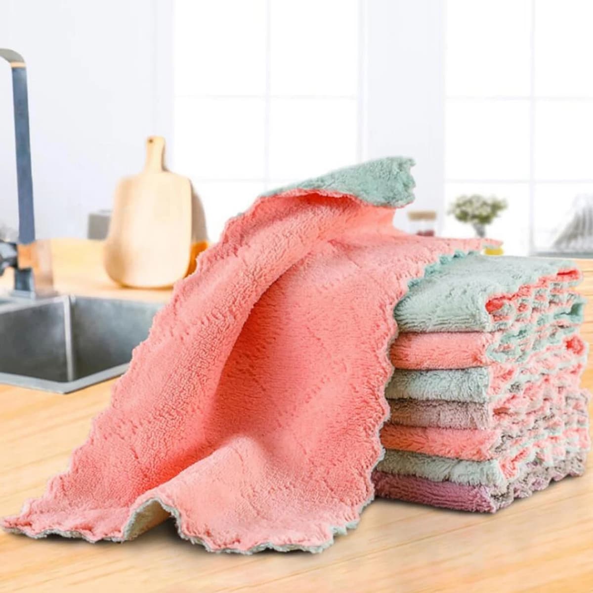 

2pcs Random Color Cleaning Rag, Multicolor