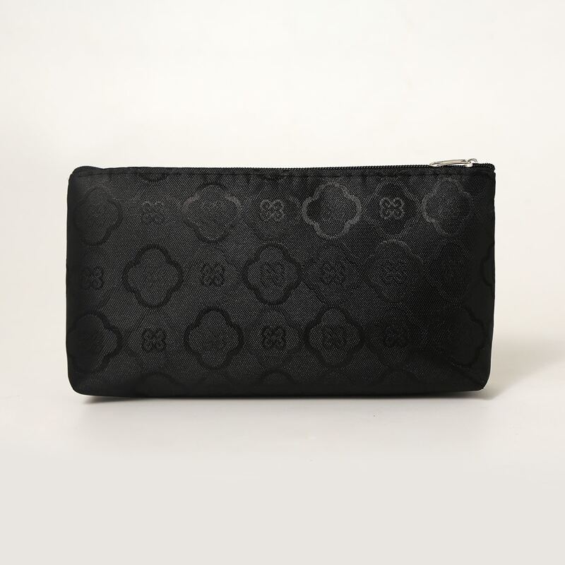 

Graphic Zipper Makeup Bag, Black