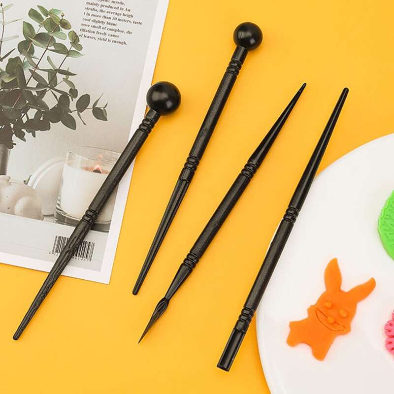 

4pcs DIY Clay Carving Stick, Black