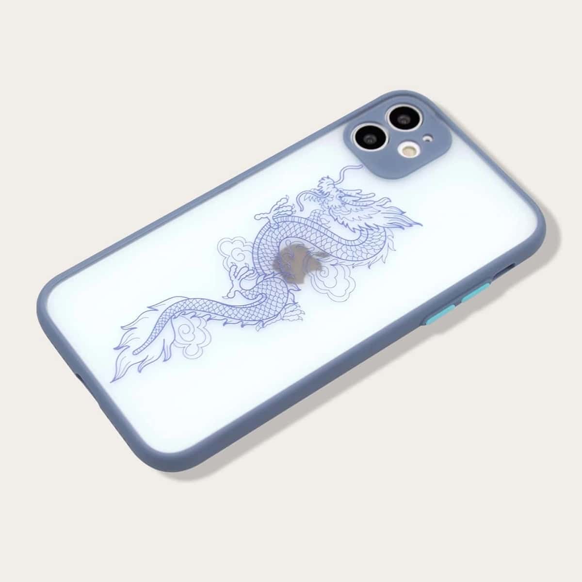 

Chinese Dragon Print Phone Case, Grey