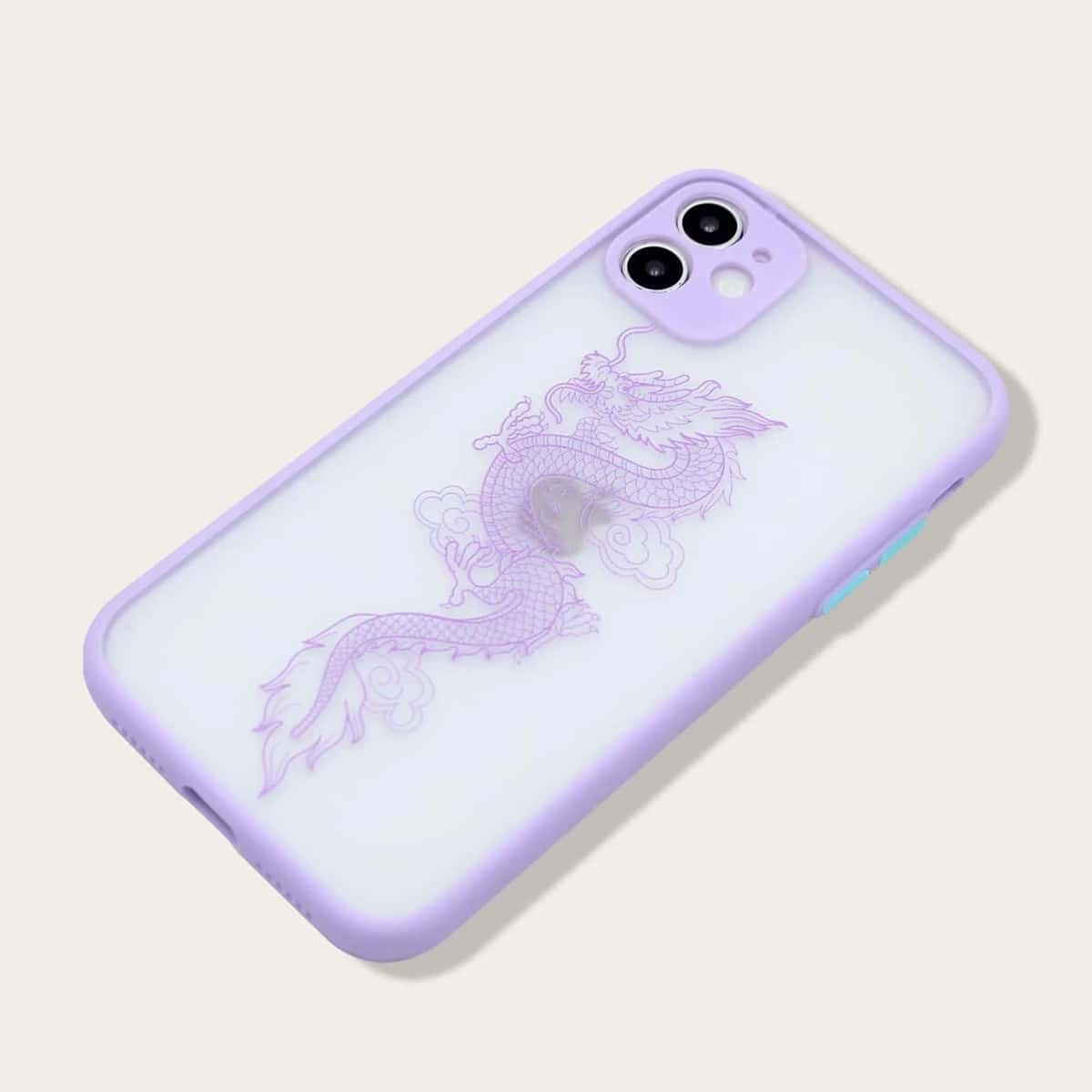 

Chinese Dragon Print Phone Case, Mauve purple