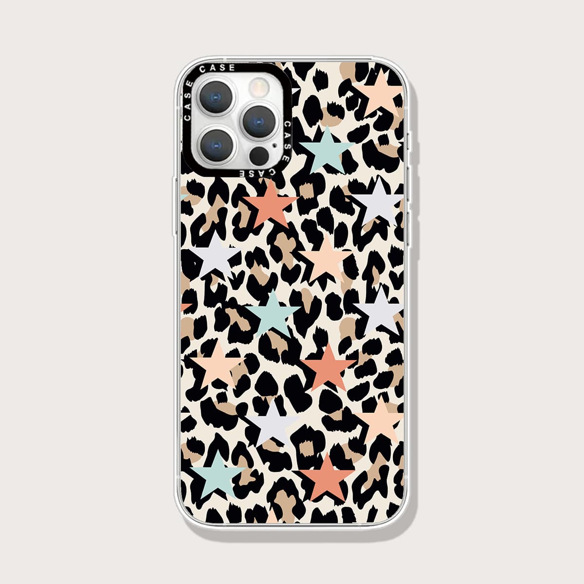

Leopard & Star Print Phone Case, Multicolor