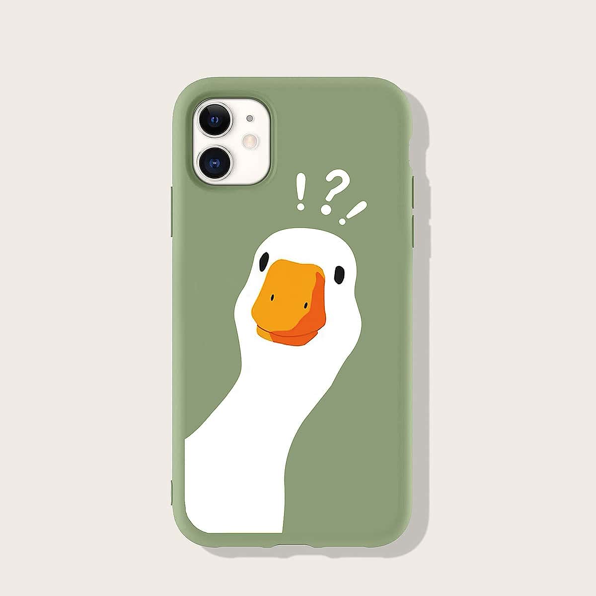 

Cartoon Duck Phone Case, Green