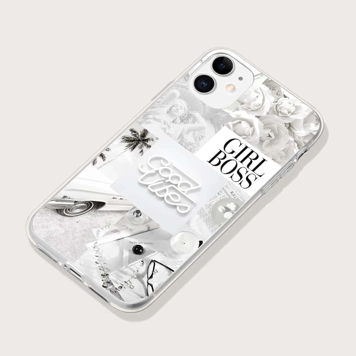 

Aesthetic Collage Phone Case, Clear