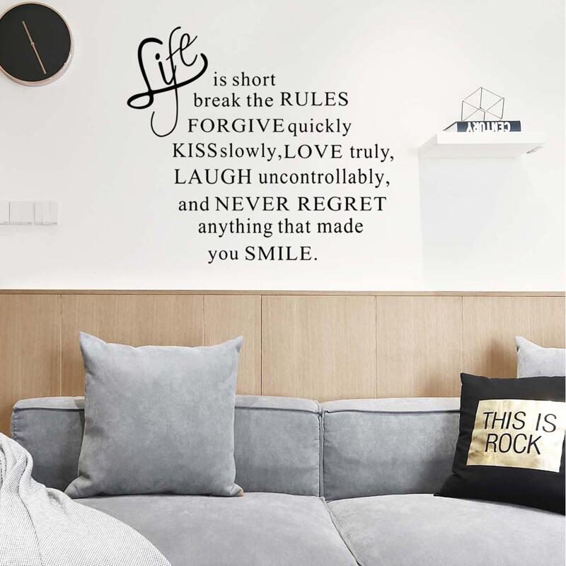 

Slogan Graphic Wall Sticker, Black