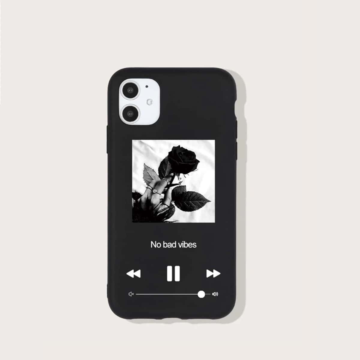 

Music Player Print Phone Case, Black