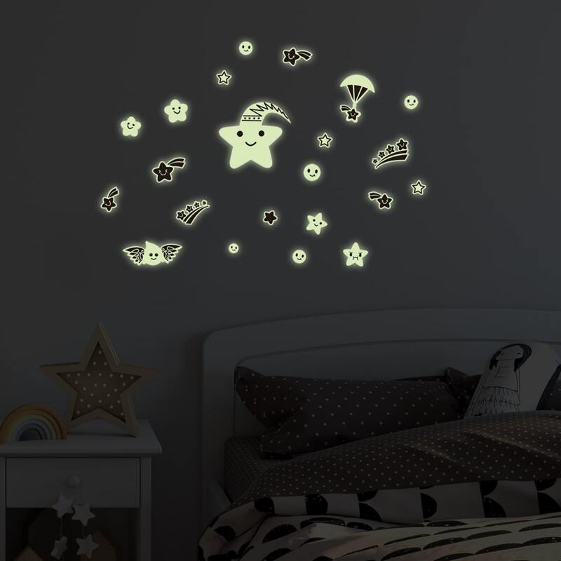 

1sheet Luminous Cartoon Graphic Wall Sticker, Green