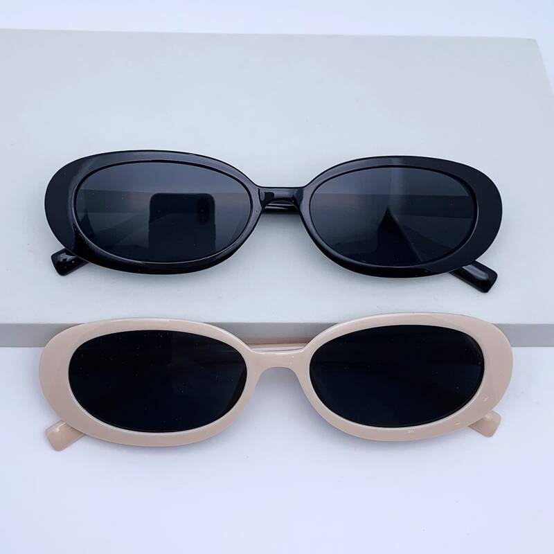 

2pcs Oval Frame Sunglasses