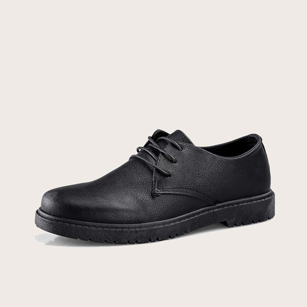 

Men Minimalist Lace-up Oxford Shoes, Black