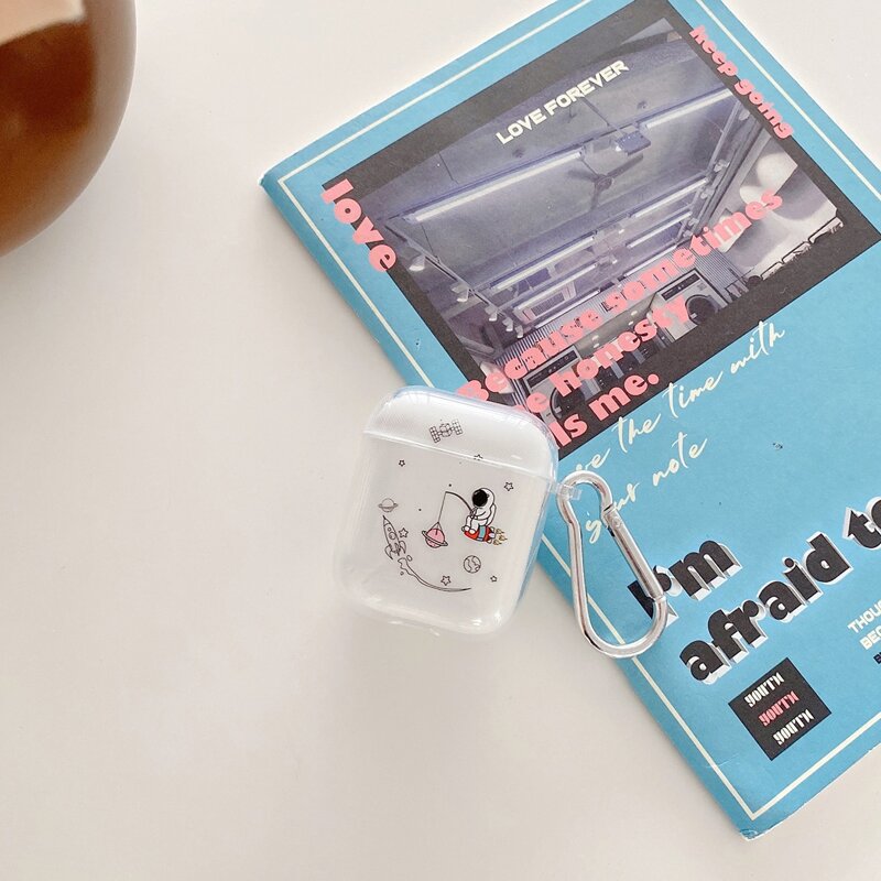 

1pc Cartoon Graphic Case For AirPods, Clear