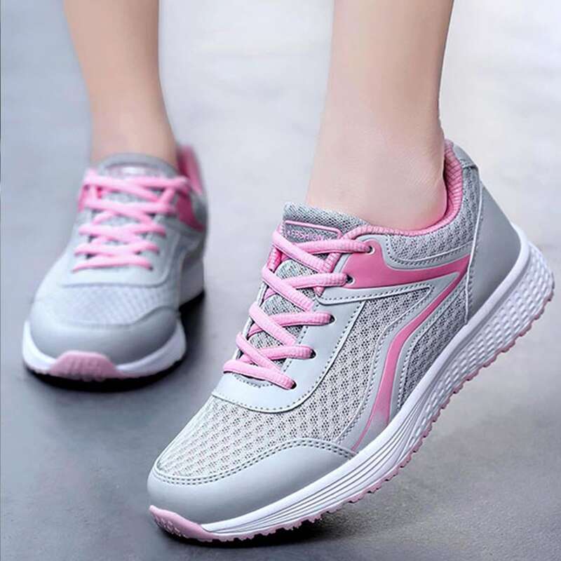 

Lace Up Front Running Shoes, Grey