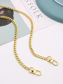 O Shape Aluminum Metal Chain 0.6CM 6MM Straight Gold Designer Purse Bag Strap Handle Replacement Accessories Hardware Quality - Gold - View 1