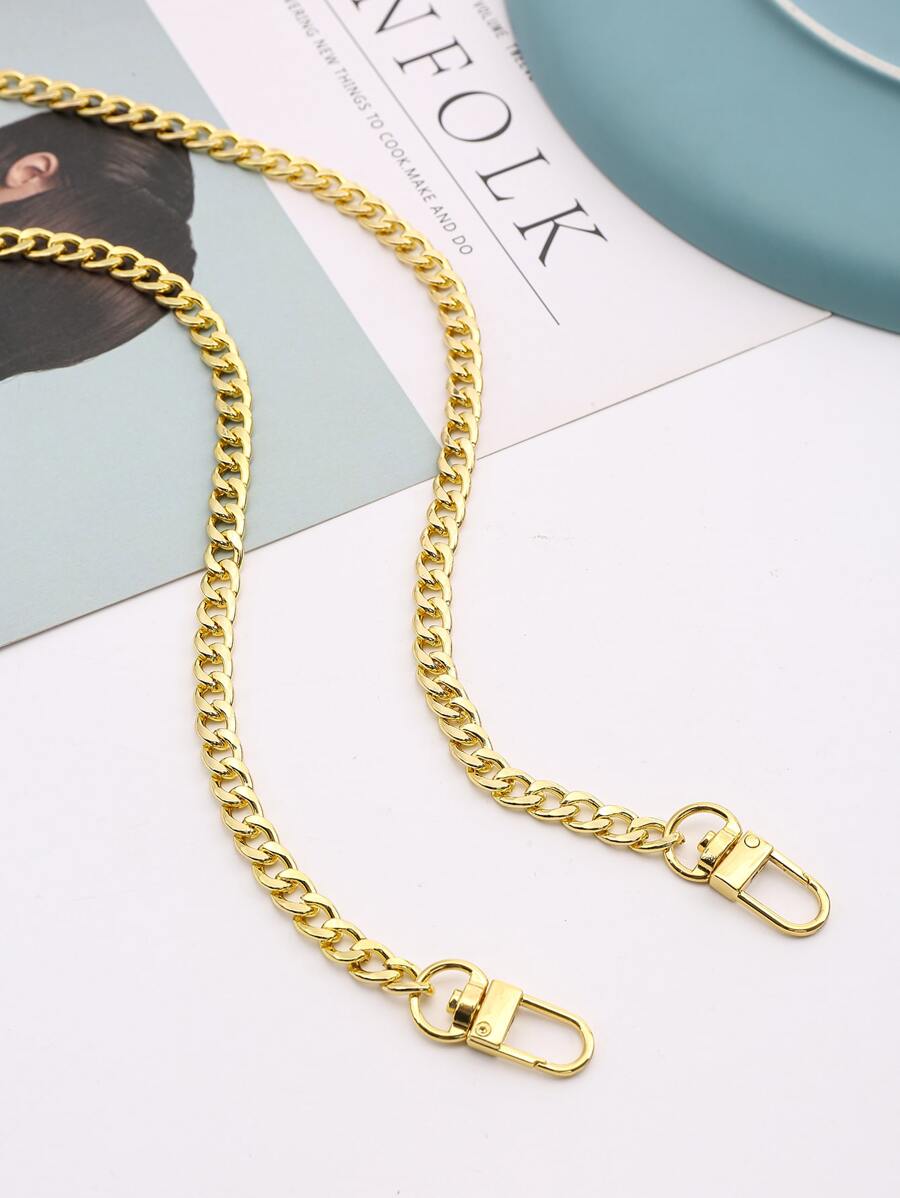 O Shape Aluminum Metal Chain 0.6CM 6MM Straight Gold Designer Purse Bag Strap Handle Replacement Accessories Hardware Quality - Gold - View 1