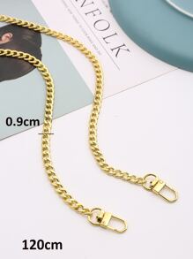O Shape Aluminum Metal Chain 0.6CM 6MM Straight Gold Designer Purse Bag Strap Handle Replacement Accessories Hardware Quality - Gold - View 4