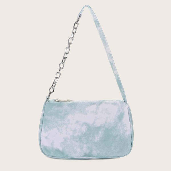 

Tie Dye Chain Shoulder Bag, Green