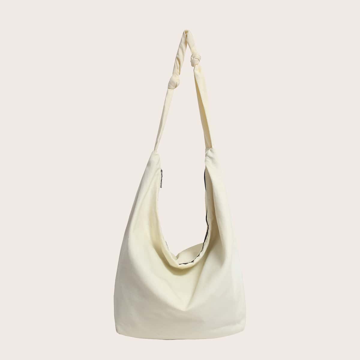 

Large Capacity Crossbody Bag, Beige