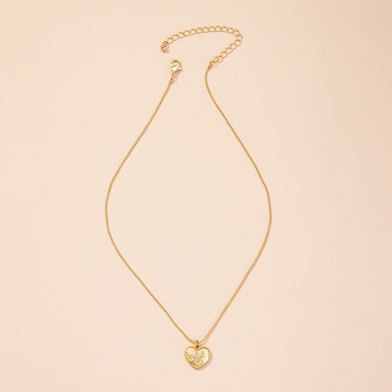 

Heart Pendant Chain Necklace, Gold