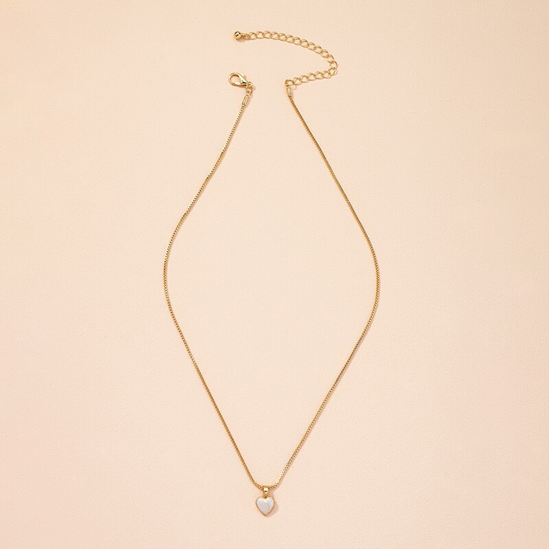 

Heart Pendant Chain Necklace, Gold