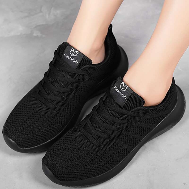 

Minimalist Perforated Running Shoes, Black