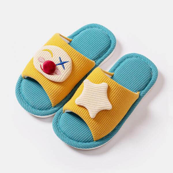 

Toddler Boys Clown Graphic Slippers, Mint blue