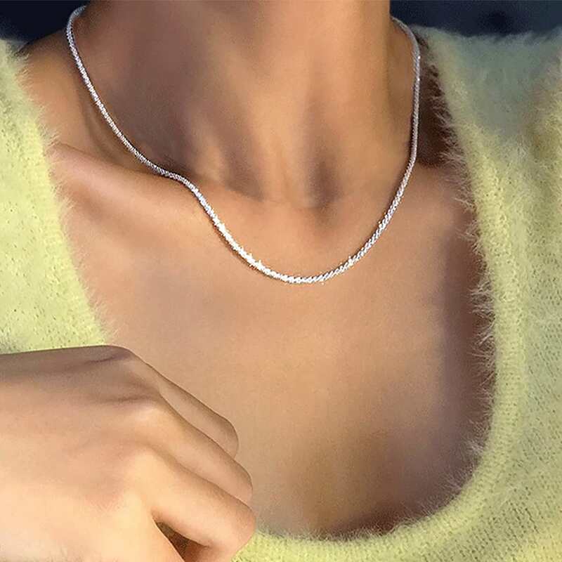 

Minimalist Chain Necklace, Silver