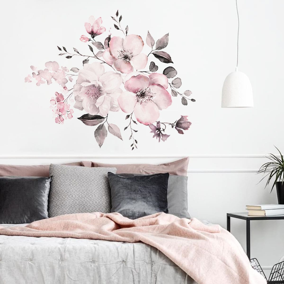

Flower Print Wall Sticker, Multicolor